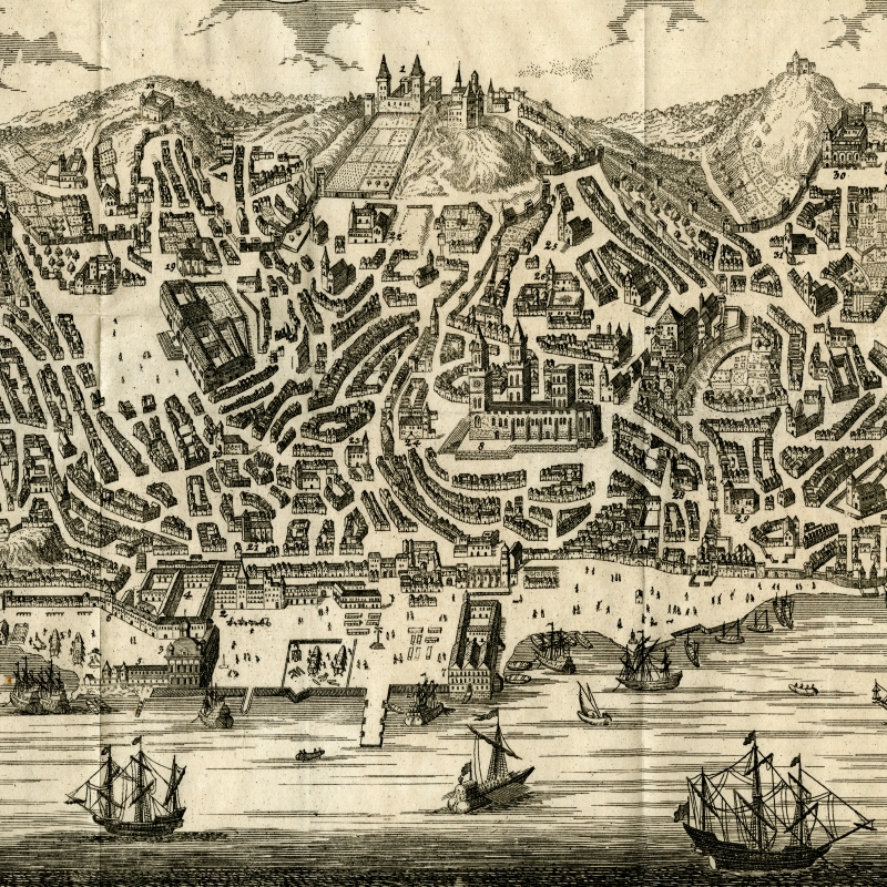 Panorama of Lisbon before the 1755 earthquake
