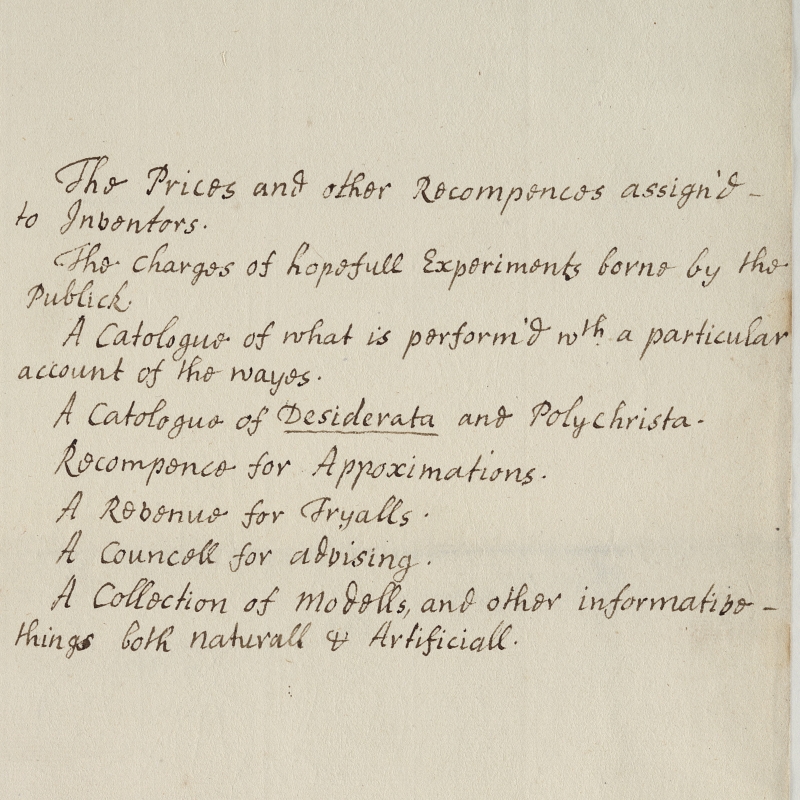 Robert Boyle's second to-do list (detail)