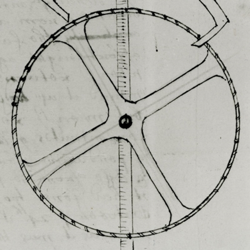 Illustration of a deadbeat escapement made by Thomas Tompion for John Flamsteed’s astronomical clocks