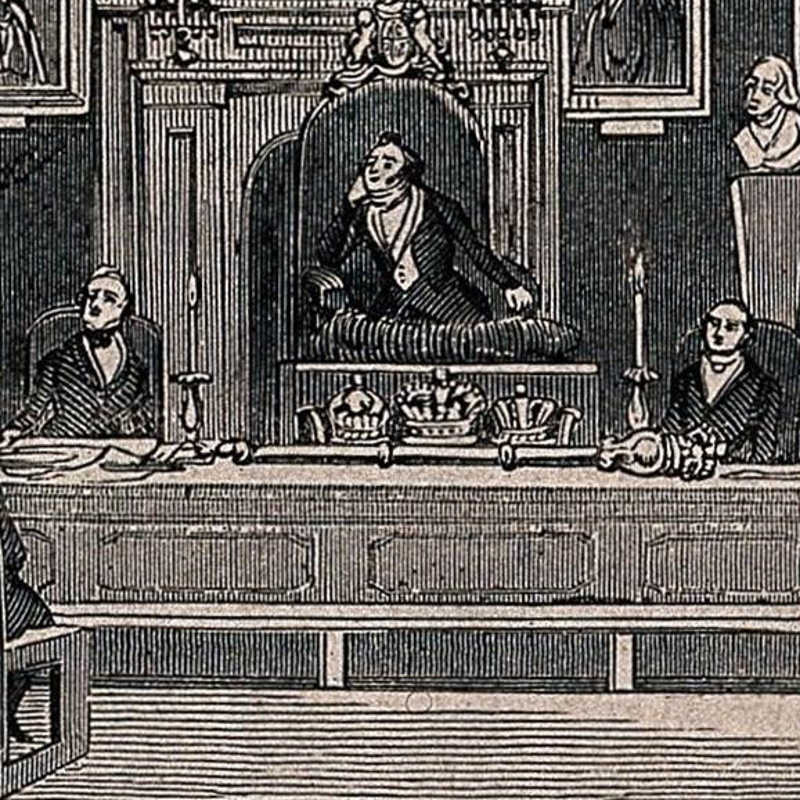 The Royal Society at Somerset House (Illustrated London News, 1843 - detail)