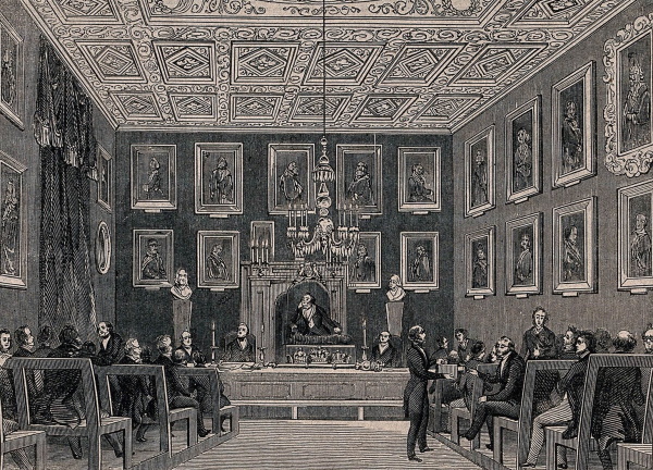 The Royal Society at Somerset House (Illustrated London News, 1843)