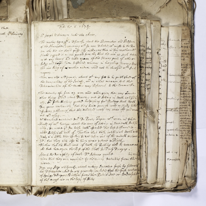 The Hooke Folio (Royal Society MS/847) before conservation