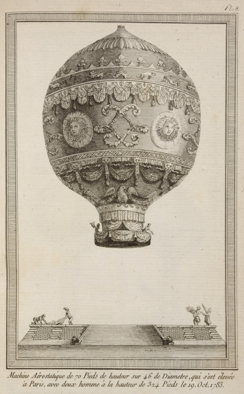 Montgolfier balloon launch, 1783