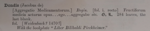Slip of paper with date '1470' in Jacopo Dondi 'De medicinis'