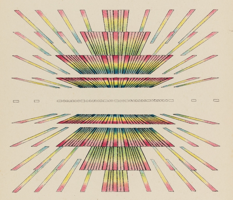 Interference spectra by unknown artist, after Friedrich Magnus Schwerd, 1896