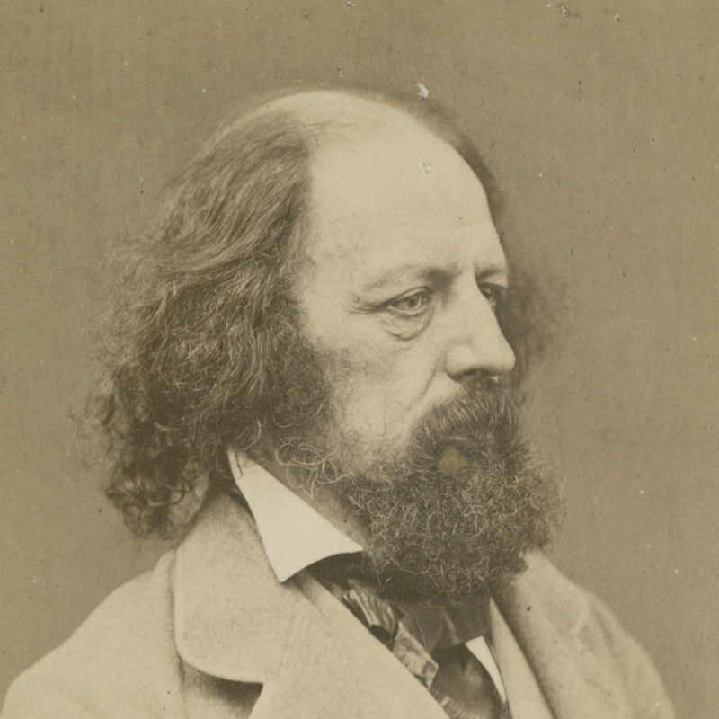Alfred Tennyson photographed by William Jeffrey, 1865 (detail)
