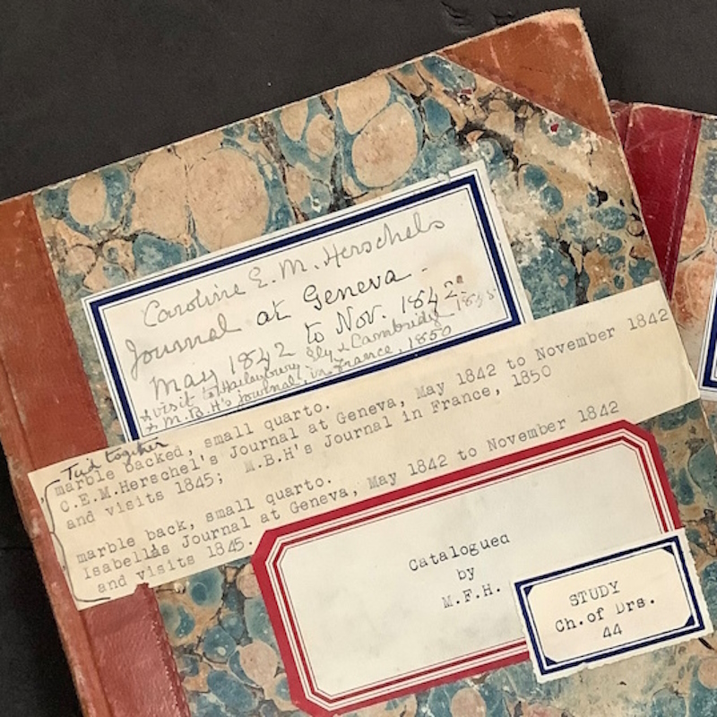 Travel journals of Isabella and Caroline Emilia Mary Herschel, 1842
