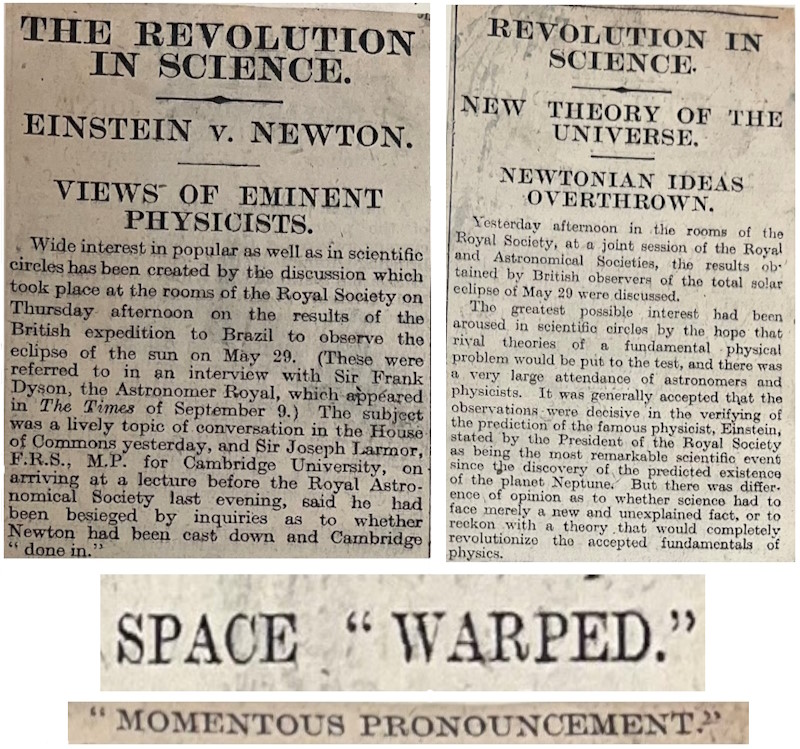 Excerpts from The Times, 7-8 November 1919