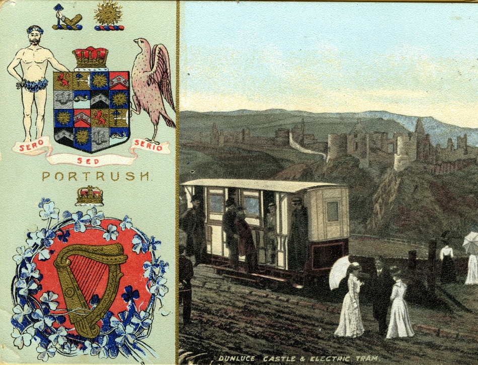 Ballymoney Museum: Early 20th Century postcard from the Causeway Tram.