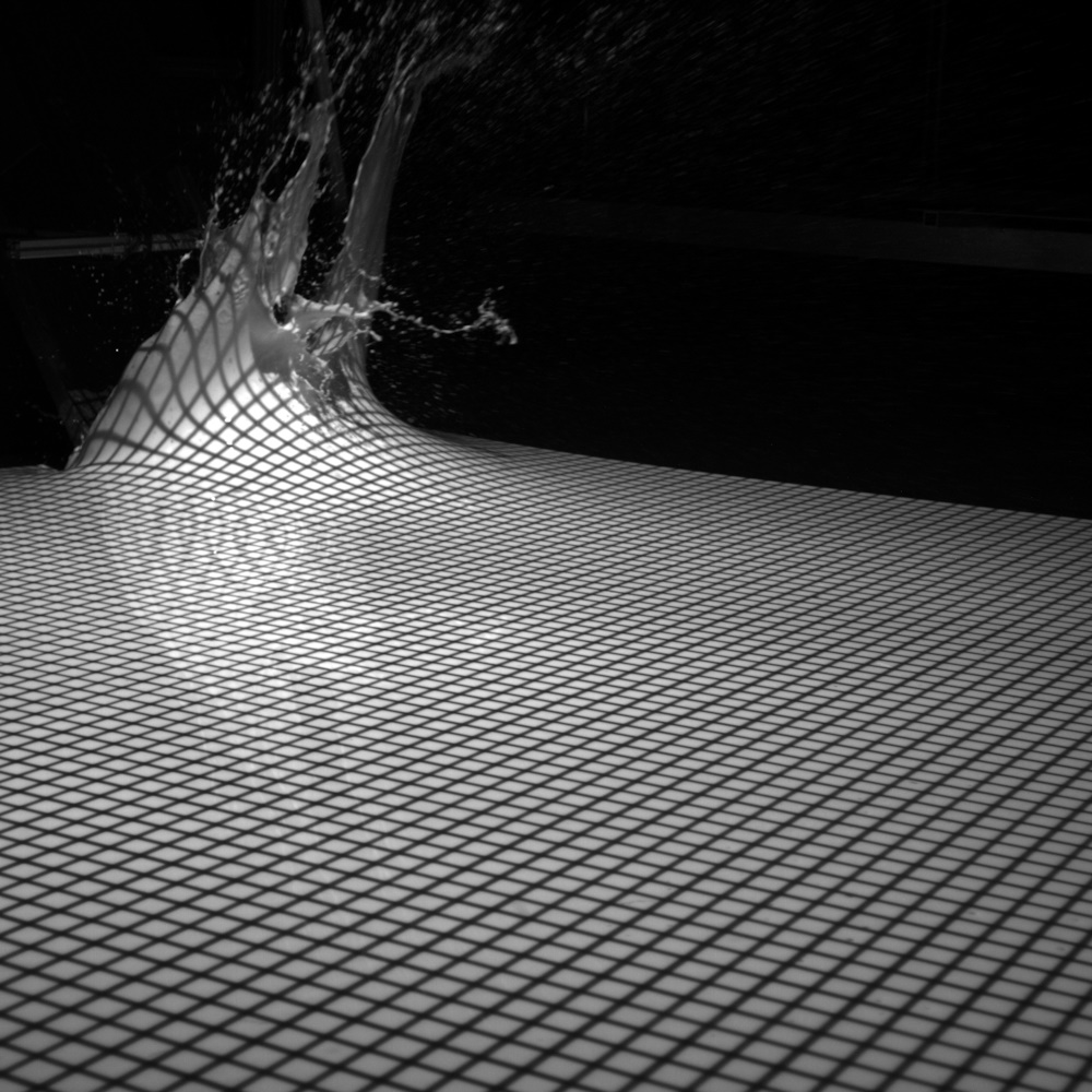 A wave basin experiment.