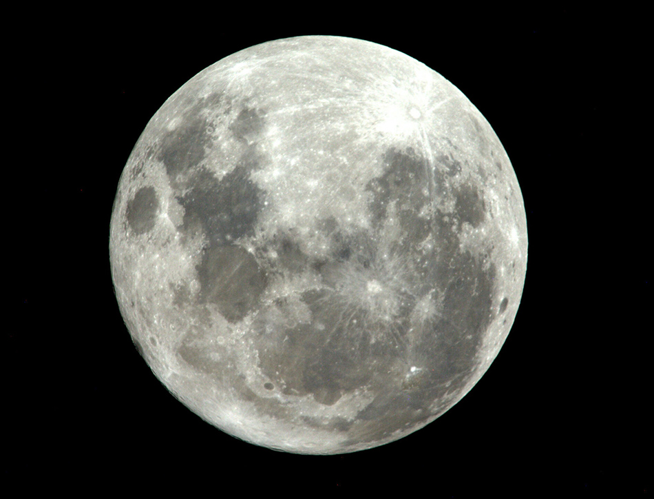 Moon seen from space station