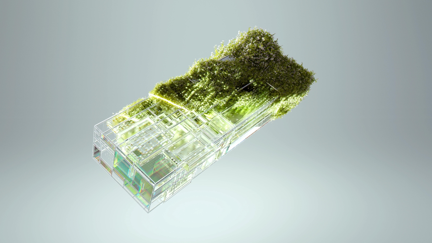 An artwork showing the merge of data and sustainability